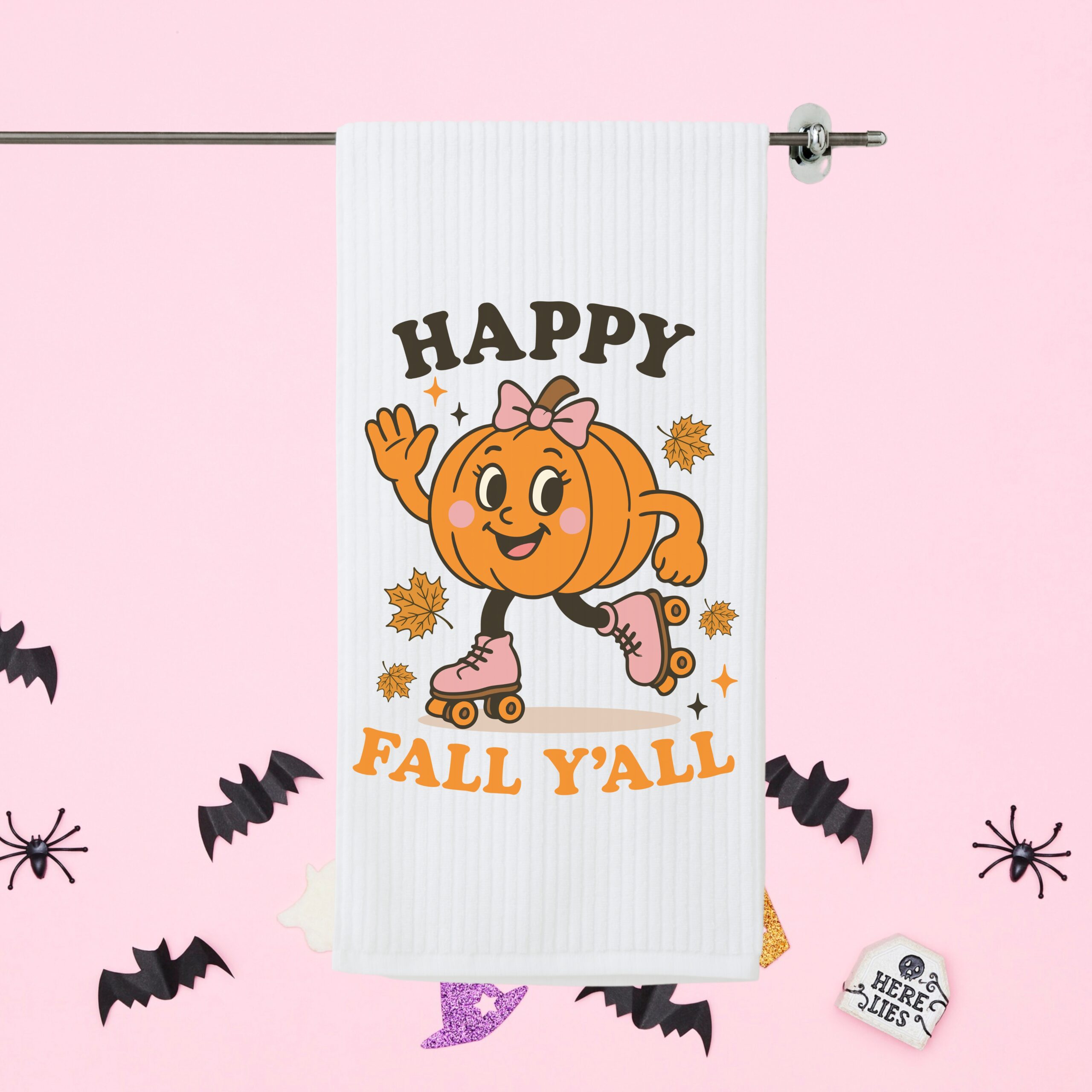 Halloween Tea Towel Mockup