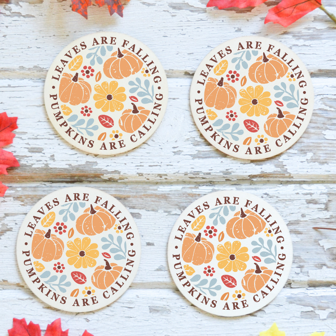 Fall Coaster Set Mockup