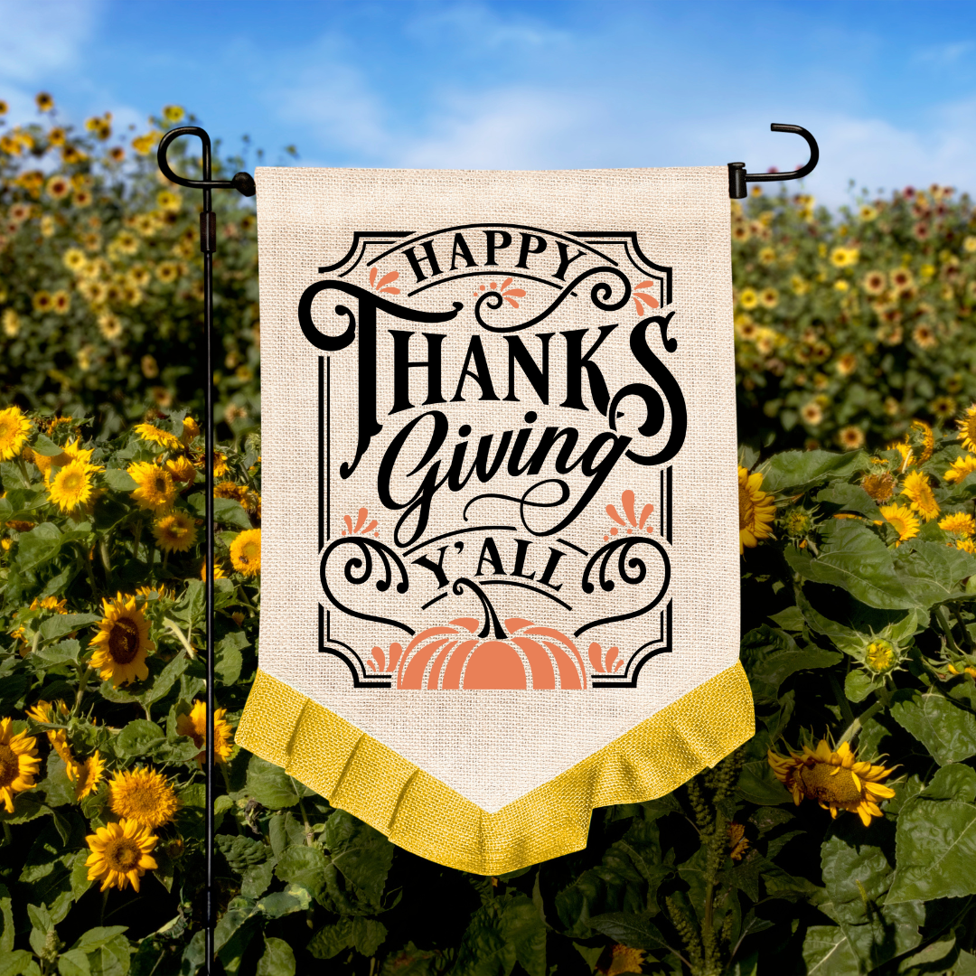 Fall Garden Flag Mockup