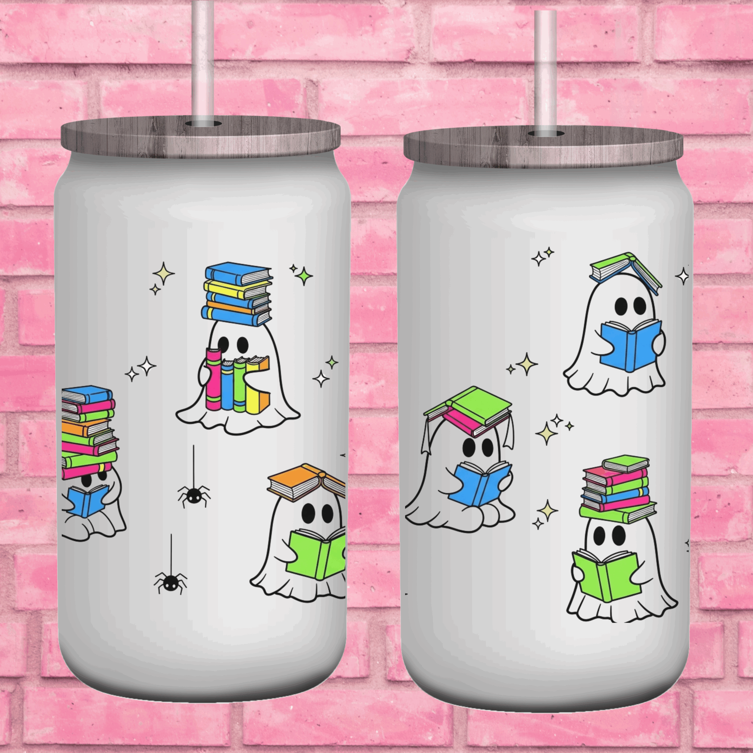 Glass Can Wrap Mockup