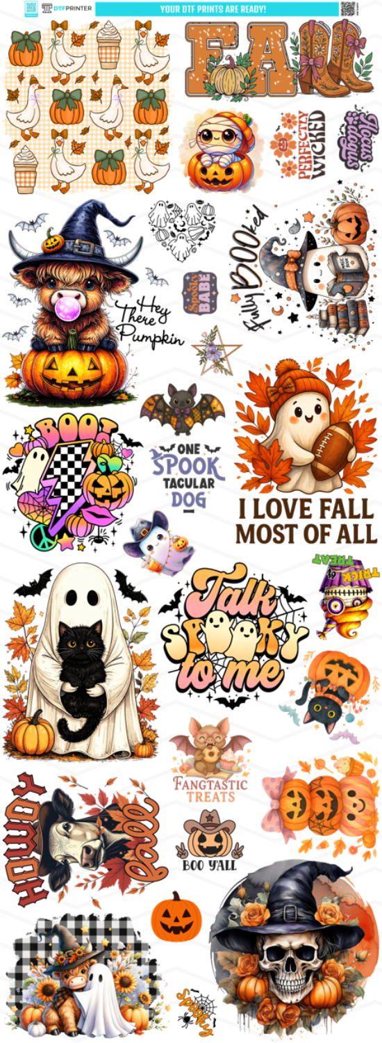 DTF Harvest Bundle — 22×60 Sheet Preview