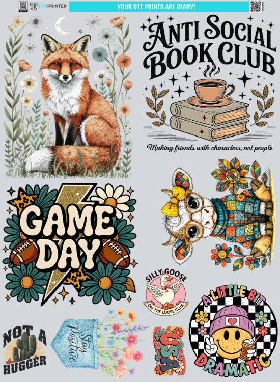 Beginner's DTF Starter Sheet — 22×30 Sheet Preview
