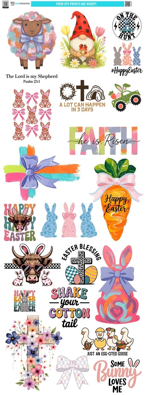 January Easter Shirt Pack 22x60 Sheet Preview