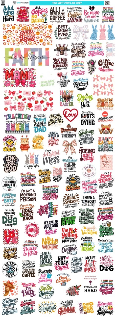 January Love Mug Pack 22x60 Sheet Preview